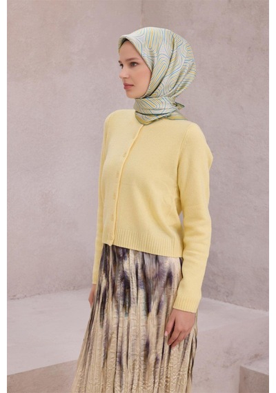 Belli İpek Eşarp - 4209-01 Yeşil Twill