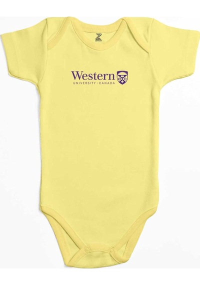 Zepplin Giyim Western University Purple Logo Siyah Bebek Body Zıbın
