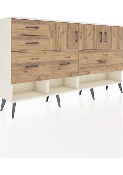 Arges Konsol 3 Raflı 5 Çekmeceli 3 Kapaklı 176x30x99 Aytaşı-çam Atlas Çam - Aytası Arges Konsol 3 Raflı 5 Çekmeceli 3 Kapaklı 176x30x99 Aytaşı-çam Atlas Çam - Aytası