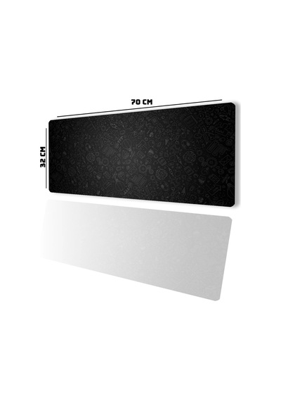 Sonictouch Beyin Fırtınası İkonlar Gamer Oyuncu Dikişsiz Sıvı Geçirmez Klavye Mouse Pad 32x70cm Mousepad