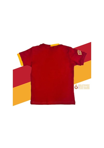Gsstore Galatasaray Lisanslı Kırmızı Basic Çocuk Kişiye Özel T-shirt Ahşap Kutulu Kırmızı