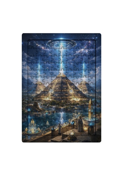 Ghostbastır Design Uzaylı Piramitler 99 Parça Ayaklı Puzzle Dekoratif Çocuk Yapbozu 025