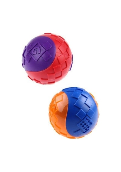 Gigwi Ball Sesli Sert Top Köpek Oyuncağı- Karışık Renkli 2'li M