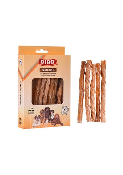 Natürel Burgu Çubuk Çiğneme Kemiği Köpek Ödülü 100 Gr 12 Cm