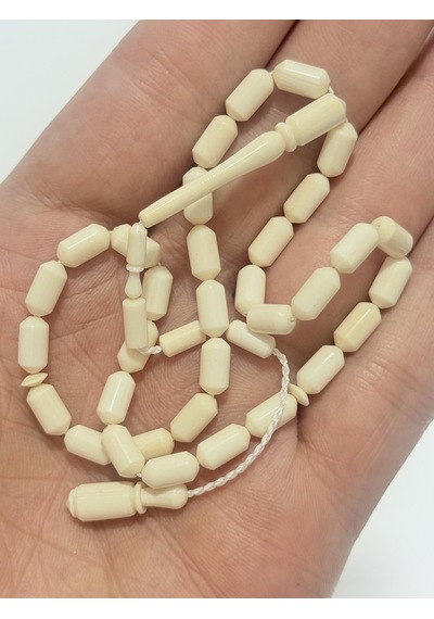 Kesme Fildişi Tesbih 8,90 Gram - Koleksiyonluk Fil Dişi Tespih F040