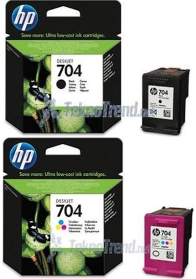 Hp 704 Siyah Ve Renkli Kartuş Set Cn692A Cn693A