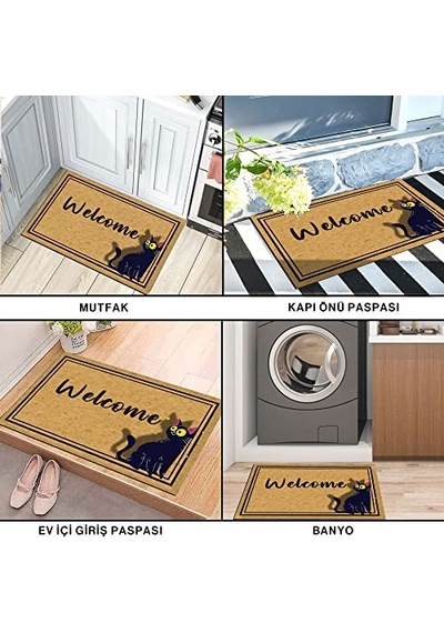 Ayrex Monnhein Tasarımlı Dekoratif Kapı Önü Paspas, Dış Mekan/ev İçi/banyo/mutfak/yatak Odası/giriş Paspaslar Diğer