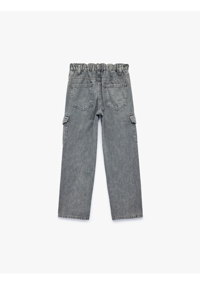 Koton Cep Detaylı Loose Fit Pamuklu Denim Kargo Pantolon - Cargo Jeans Antrasit 7wkb40021td Koton Cep Detaylı Loose Fit Pamuklu Denim Kargo Pantolon - Cargo Jeans Antrasit 7wkb40021td