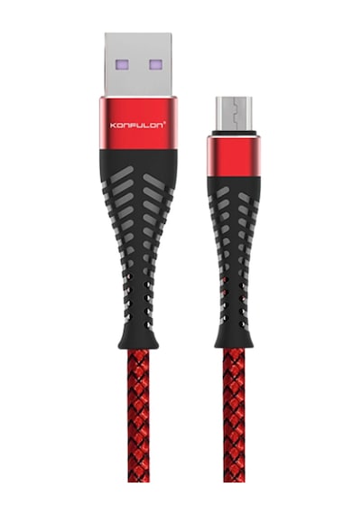 Konfulon - 59 - S61 Micro Usb Kablo 1.2m 2.1a - Csmo-tex - - Kırmızı