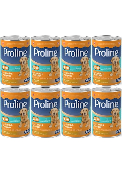 Pro Line Kuzu Etli ve Bal Kabaklı Yetişkin Köpek Konservesi 8 x 395 G