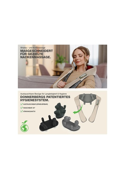 Donnerberg Proneck Boyun Masajı Kablosuz, Shiatsu Ve Derin Masaj