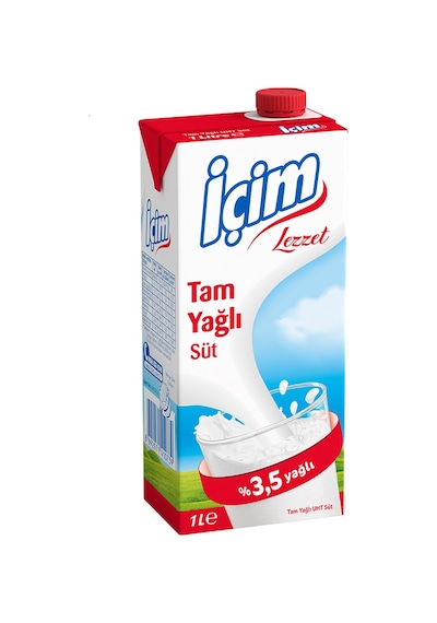 İçim Sade Tam Yağlı Süt 1 Lt X 6 Adet