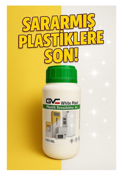 500 Ml Gnc Plastik Beyazlatıcı Jel - Sararmış Yüzeylere Son +eldiven+fırça Temizlik