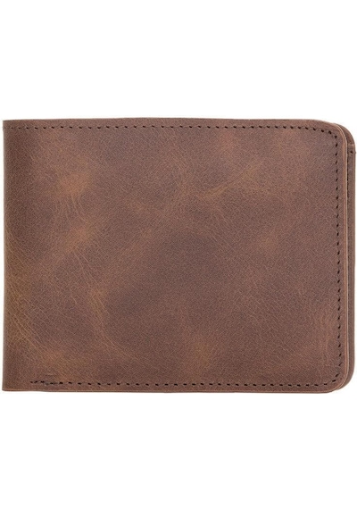 Bloominbag Bloomfold Mahogany Brown Hakiki Deri Cüzdan Kahve