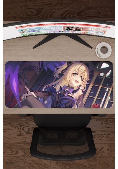 Fischl Genshin Impact Anime Gacha V4 - 70x30 Xl Gaming Mouse Pad Fare Altlığı
