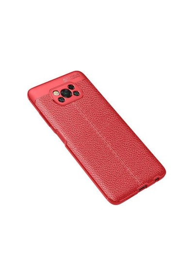 Xiaomi Poco X3 Kilif Kamera Korumali Deri Görünümlü Silikon Kilif 566573702