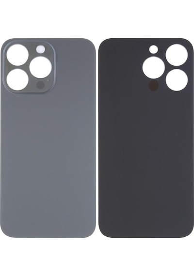 Apple Uyumlu iPhone 14 Pro Siyah Arka Kapak Batarya Kapağı Pil Kapağı Siyah