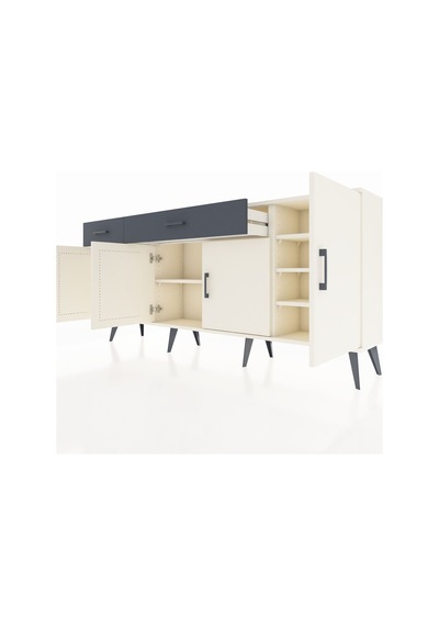 Arges Konsol 5 Raflı 2 Çekmeceli 4 Kapaklı 176x30x83 Aytaşı-aytaşı/antrasit Aytaşı/antrasit Arges Konsol 5 Raflı 2 Çekmeceli 4 Kapaklı 176x30x83 Aytaşı-aytaşı/antrasit Aytaşı/antrasit