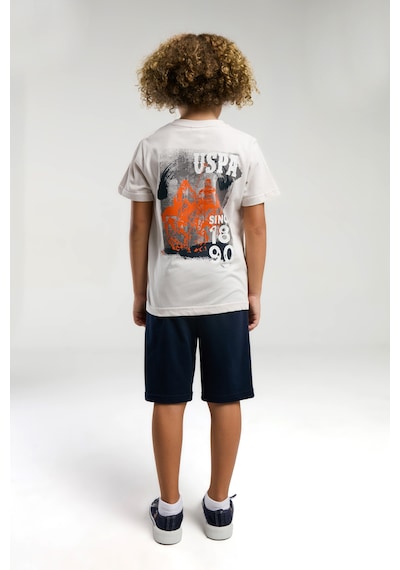 U.s. Polo Assn. 2054 %100 Pamuk Cepli Erkek Çocuk Şort Pijama Takım Taş
