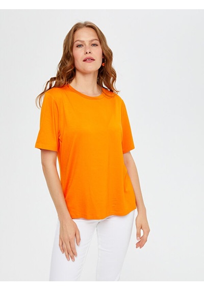 Yuvarlak Yaka Kısa Kol T-shirt S25tsh002 Bs25tsh00261 Orange