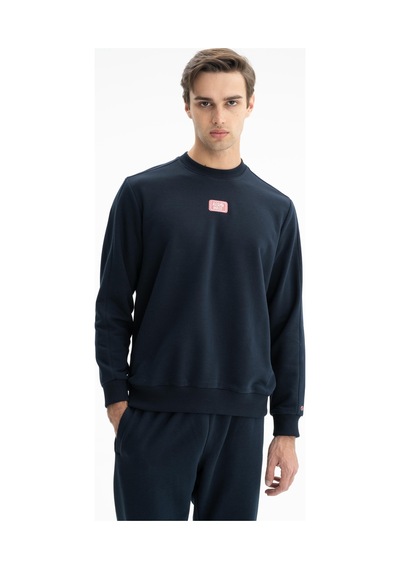 AR-MA Arma Erkek Sade Şık Regular Fit Şardonsuz 3 İplik Bisiklet Yaka Sweatshirt 001