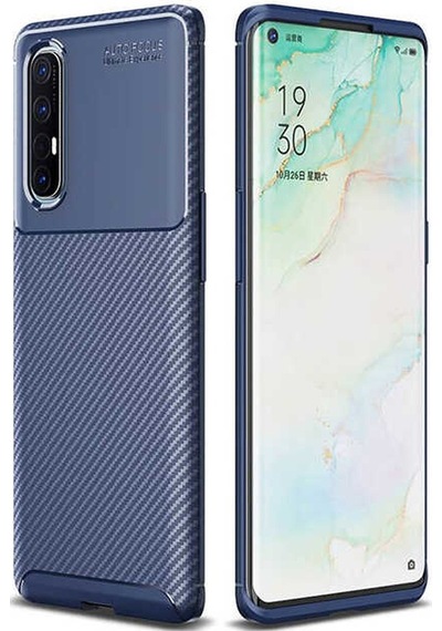 Adige Oppo Reno 3 Pro Kılıf Negro Karbon Desen Silikon