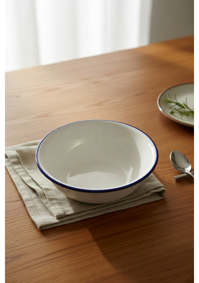 6'lı Valencia Salata Kasesi 22cm Rim Lacivert Rinart Krem