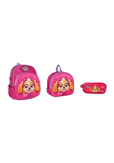 Paw Patrol Skye Anaokulu Çantası 2652 Seti- 3 Parça Kabartmalı Çok Renkli