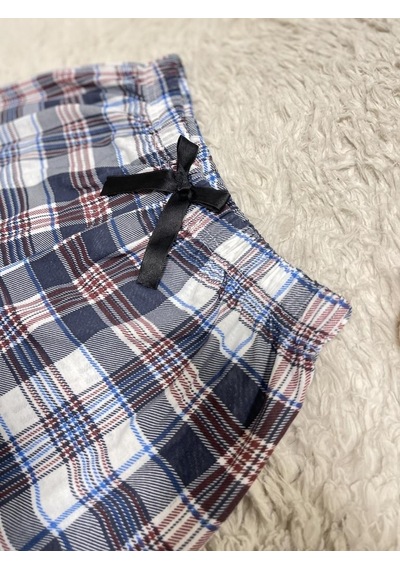 %100 Pamuk Kadın Yüksek Bel Dört Mevsim Şort Pijama