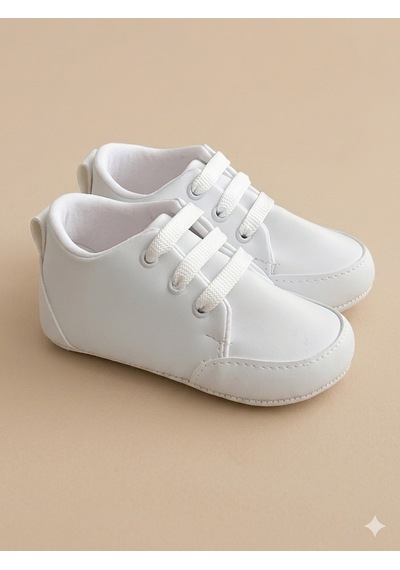 Pufien Bebek Ayakkabısı, Sneaker İlk Adım Ayakkabı, Bebek Patik, Ev Ayakkabısı - Beyaz