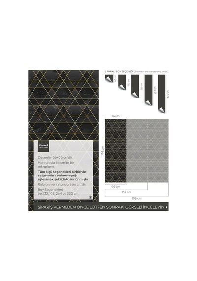 Lüks Kozmik Desenli Geometrik Duvar Kağıdı, Kendinden Yapışkanlı Çok Amaçlı Pvc Folyo, Dıy Duvar Kağıdı 66x264 Cm