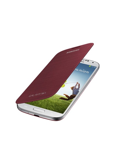 Galaxy S4 İle Uyumlu Flip Cover Kılıf Kırmızı Ef-fı950bregww