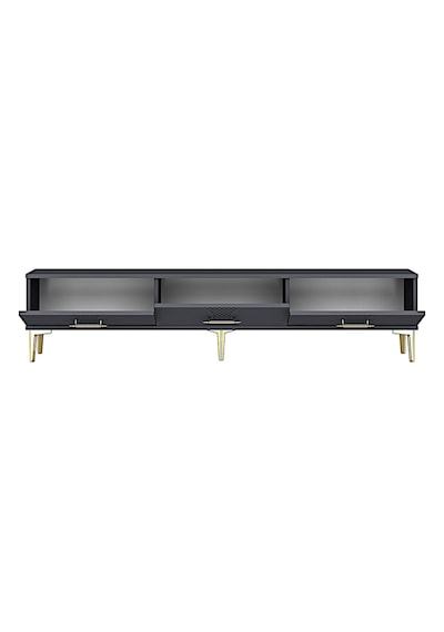 Tsa1832btg Slim Tv Stand, Tv Sehpası Beyaz-traverten-gold 180cm