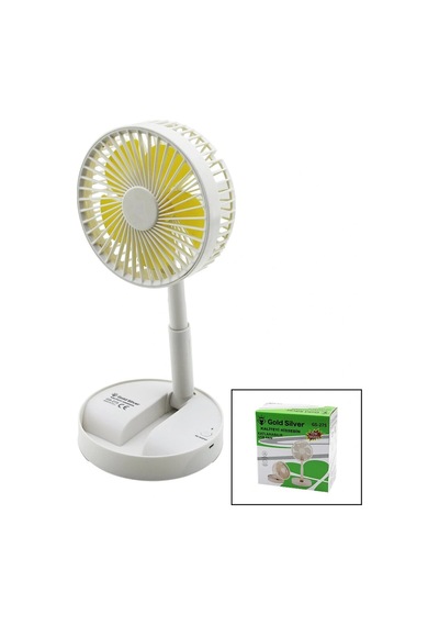 Masa Üstü Vantilatör Usb Şarjıl Katlanır Fan 13.6cm - Uzayan Ayak 11-16cm 180 Derece Telefonluklu Gs