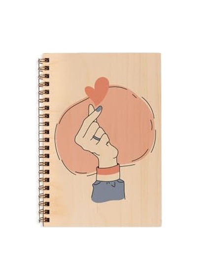 Girl Power Tasarımlı 8 Cm X 12 Cm Ölçülerinde Çizgisiz 48 Yaprak Ahşap Kapaklı Defter Çok Renkli