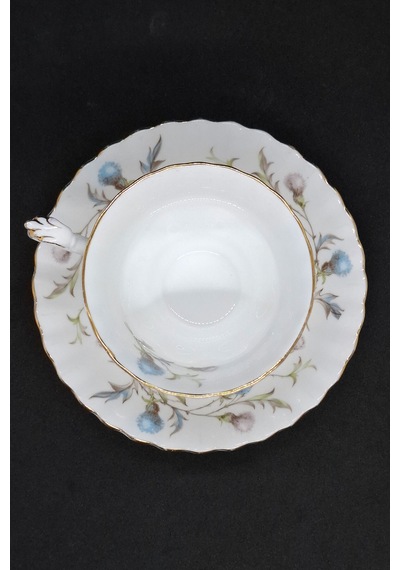 Brıgadoon Bone China İngiliz Porselen Fincan Ve Tabağı Mavi