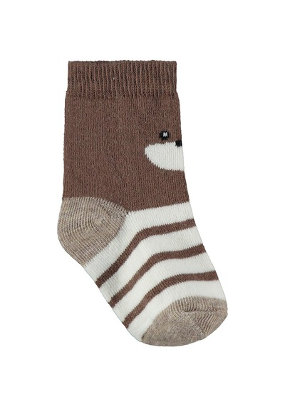 Civil Baby Face Animal 3'lü 6- Bebek Erkek Çorap Set - Standart
