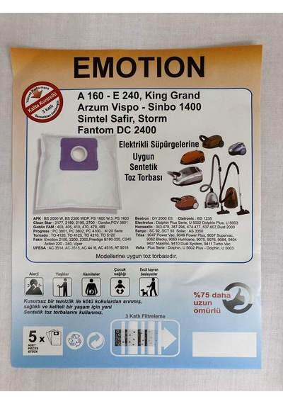 Mikroban S4210-s4240-s4250 Modelleriyle Uyumlu Toz Torbası 10 Adet
