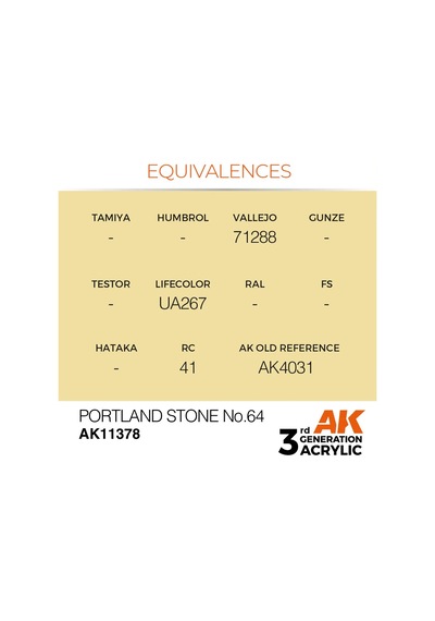Ak Interactive 11378, 17 Ml. 3gen Portland Stone No.64 Afv Maket Boyası Standart