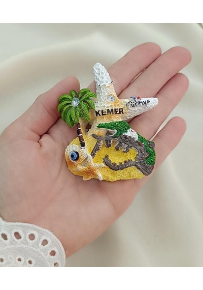 Magnet Palmiye Nazar Göz Boncuk Taşlı Mıknatıslı Buzdolabı Süsü