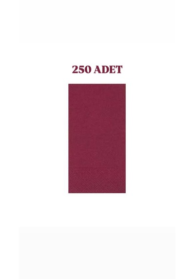 Lüks Garson Katlama Peçete Bordo 250'li 33 x 33 CM