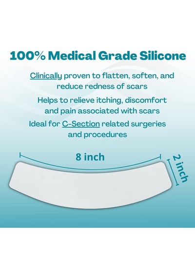 Newgel+ C-section Strips - Sezaryen Sonrası Silikon Yara İzi Bandı 5.1cm X 20cm - Şeffaf