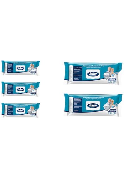 Önlem - Vücut Temizleme Havlusu 50'li 5 Paket 2XL