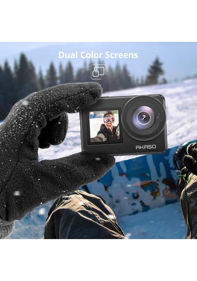 Brave 7 Aksiyon Kamerası, Ipx8 Su Geçirmez Yerel 4k 20mp Wifi Cam Dokunmatik Ekranlı Eıs 2.0 Yakınlaştırma Desteği Harici Mikrofon Ses Kontrolü Vlog Kamerası - Gri Diğer