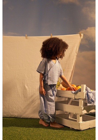 Oh La La Koala Mavi Daisy Picnic Serisi Kruvaze Takım
