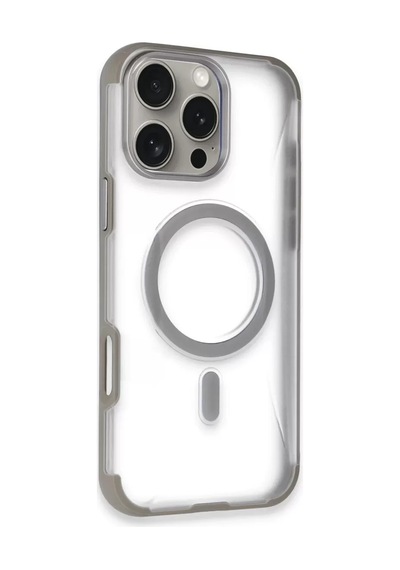 Joko Apple iPhone Uyumlu  14 Pro Max Uyumlu Hilton Magsafe Kapak - Titan Gri