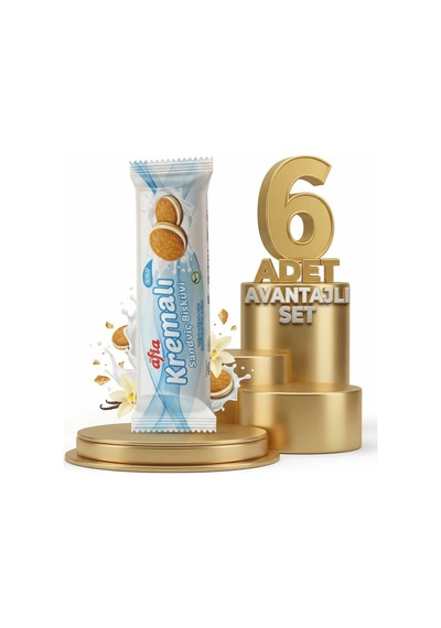 Afia Vanilya Kremalı Sandviç Bisküvi 6x60 Gr