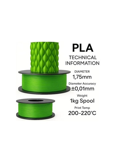 Pla+ Filament 1.75mm 1 Kg - Açık Yeşil