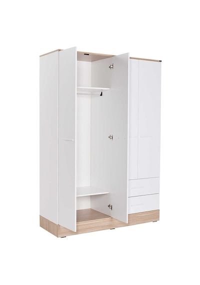 adoremobilya Base 4 Kapılı 2 Çekmeceli Gardırop-Italyan Meşe / Beyaz adoremobilya Base 4 Kapılı 2 Çekmeceli Gardırop-Italyan Meşe / Beyaz