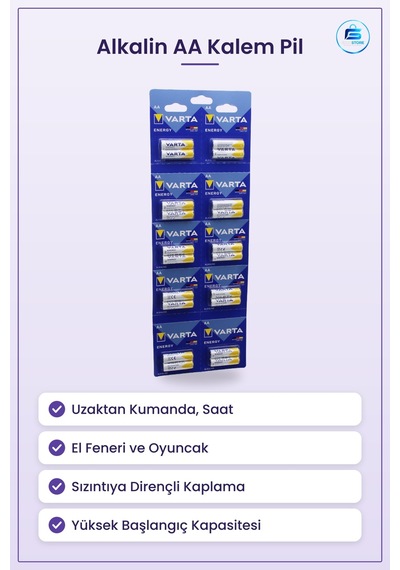 Alkalin Aa Kalem Pil Uzaktan Kumanda Duvar Saati El Feneri Oyunca